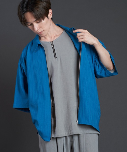 【セール】BIG-ZIPヘンリーネックPO(プルオーバー)（Tシャツ/カットソー）｜NO ID.（ノーアイディ）