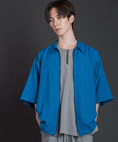 【セール】BIG-ZIPヘンリーネックPO(プルオーバー)（Tシャツ/カットソー）｜NO ID.（ノーアイディ）