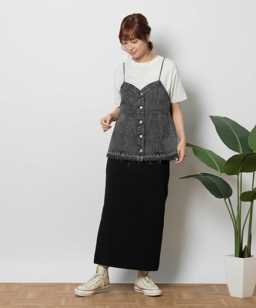 BACK NUMBER(バックナンバー)の「BACK NUMBER(バックナンバー)デニムキャミ(タンクトップ・レディース・ブラック/ライトインディゴブルー・M/L/XL)」の21枚目の写真