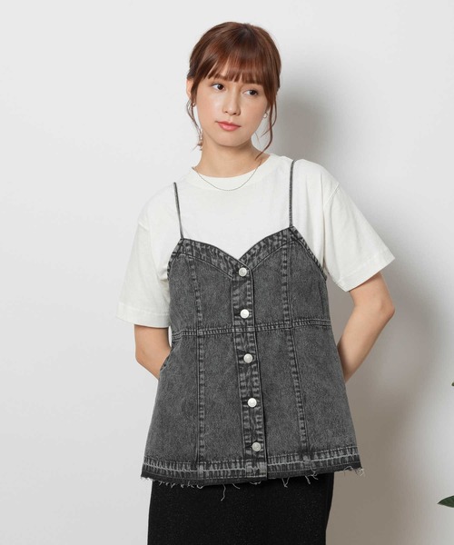 BACK NUMBER（バックナンバー）の「【BACK NUMBER】デニムキャミソール