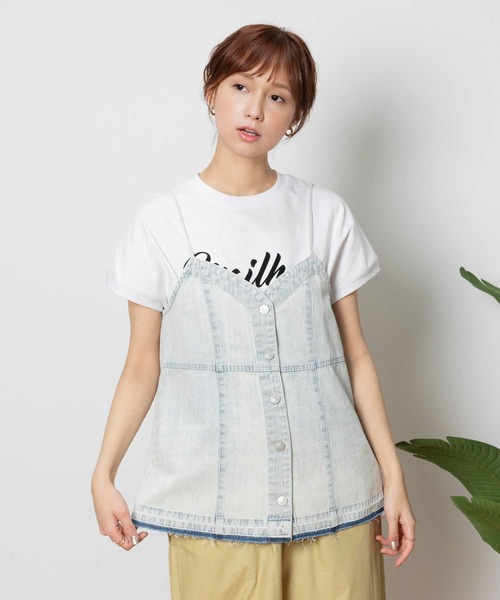 BACK NUMBER(バックナンバー)の「BACK NUMBER(バックナンバー)デニムキャミ(タンクトップ・レディース・ブラック/ライトインディゴブルー・M/L/XL)」の19枚目の写真