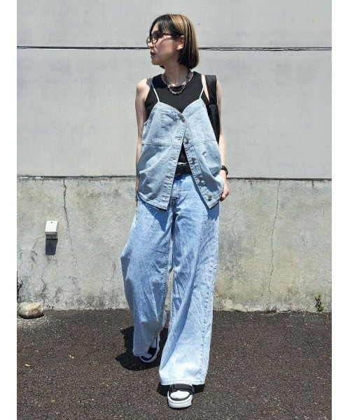 BACK NUMBER(バックナンバー)の「BACK NUMBER(バックナンバー)デニムキャミ(タンクトップ・レディース・ブラック/ライトインディゴブルー・M/L/XL)」の20枚目の写真