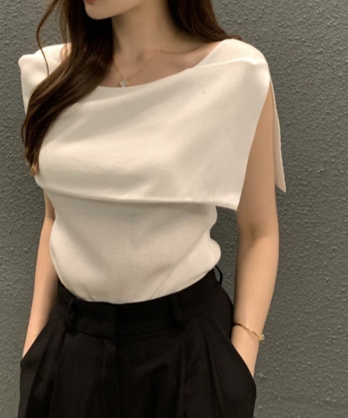 セール】折り返しオフショルダーニットプルオーバー（その他トップス