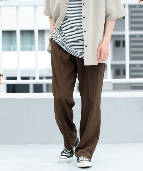 ITEMS URBANRESEARCH（アイテムズ アーバンリサーチ）の「『セットアップ対応』ヨウリュウ 1-tuck テーパード パンツ（その他パンツ・メンズ・ブラック/ネイビー/ブラウン・MEDIUM/LARGE）」の19枚目の写真