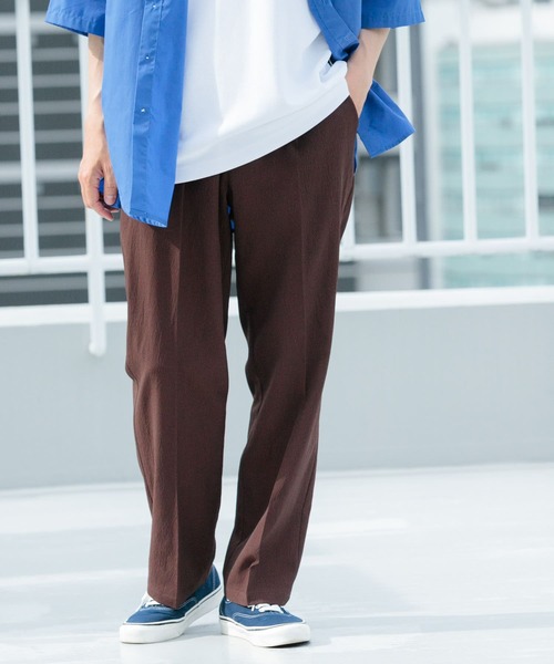 ITEMS URBANRESEARCH（アイテムズ アーバンリサーチ）の「『セットアップ対応』ヨウリュウ 1-tuck テーパード パンツ（その他パンツ・メンズ・ブラック/ネイビー/ブラウン・MEDIUM/LARGE）」の22枚目の写真