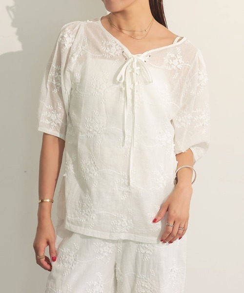 2wayエンブロイダリーブラウス（シャツ/ブラウス）｜DONOBAN（ドノバン）