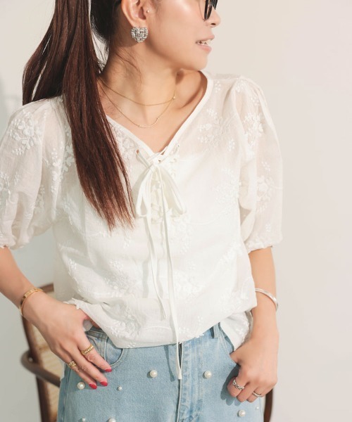 2wayエンブロイダリーブラウス（シャツ/ブラウス）｜DONOBAN（ドノバン）