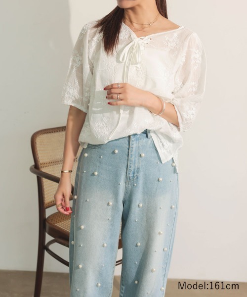 2wayエンブロイダリーブラウス（シャツ/ブラウス）｜DONOBAN（ドノバン）