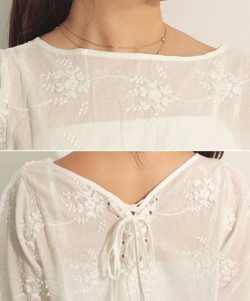 2wayエンブロイダリーブラウス（シャツ/ブラウス）｜DONOBAN（ドノバン）