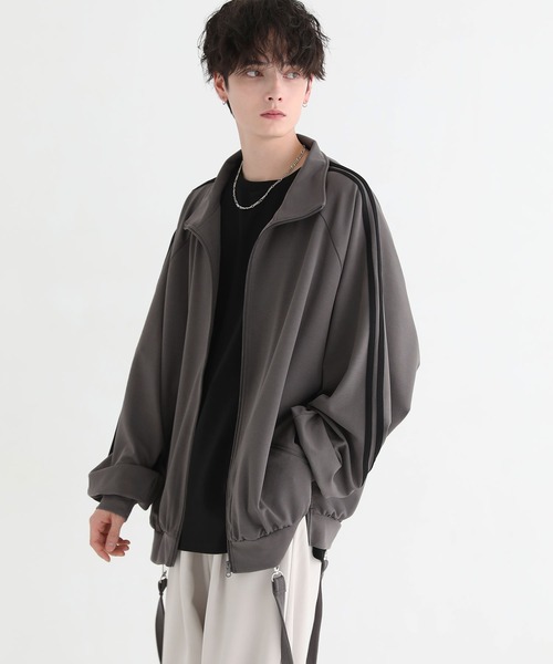 LILL（リル）の「袖バルーンルーズシルエットトラックジャケット（ブルゾン・メンズ・チャコールグレー・L）」の4枚目の写真