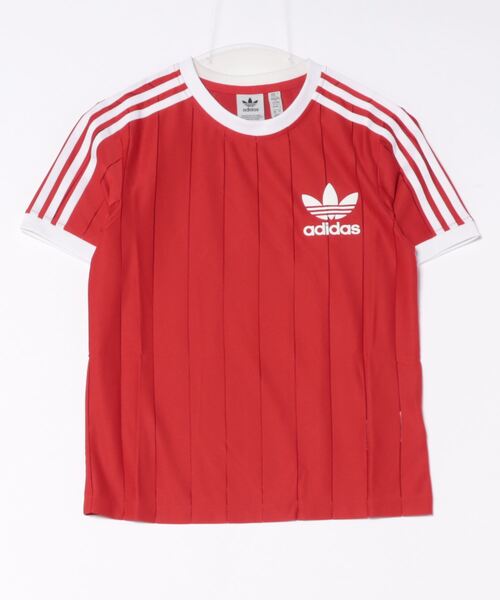 ❗️値下げ【/アディダス】 STRIPE JERSEY Tee adidas（アディダス）の「adidas アディダス W 3 STRIPE TEE(PINST