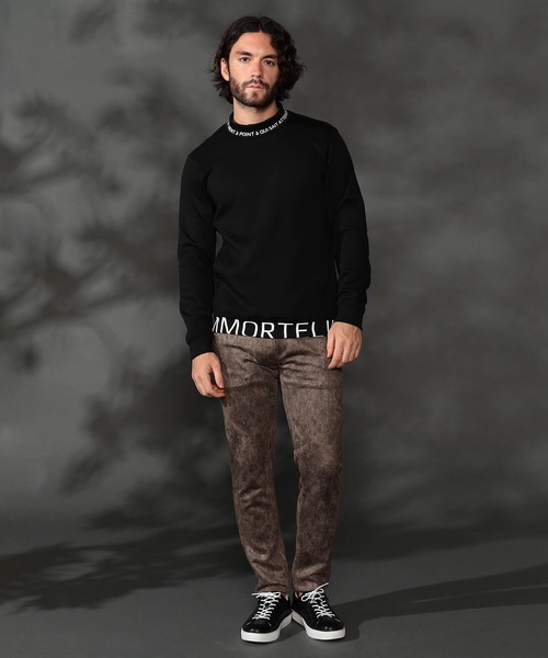 HIDEAWAYS NICOLE（ハイダウェイニコル）の「ロゴダンボールモックネックプルオーバー（Tシャツ/カットソー・メンズ・オフホワイト/カーキ/グレイッシュベージュ/ブラック・X-LARGE/LARGE/MEDIUM）」の8枚目の写真