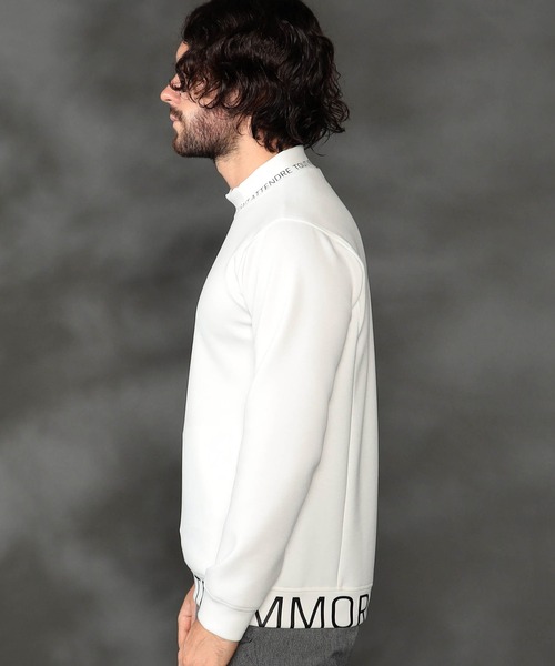 HIDEAWAYS NICOLE（ハイダウェイニコル）の「ロゴダンボールモックネックプルオーバー（Tシャツ/カットソー・メンズ・オフホワイト/カーキ/グレイッシュベージュ/ブラック・X-LARGE/LARGE/MEDIUM）」の10枚目の写真