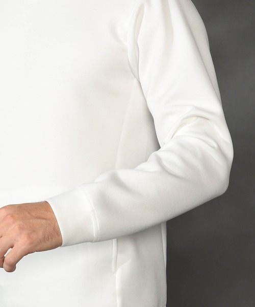 HIDEAWAYS NICOLE（ハイダウェイニコル）の「ロゴダンボールモックネックプルオーバー（Tシャツ/カットソー・メンズ・オフホワイト/カーキ/グレイッシュベージュ/ブラック・X-LARGE/LARGE/MEDIUM）」の12枚目の写真