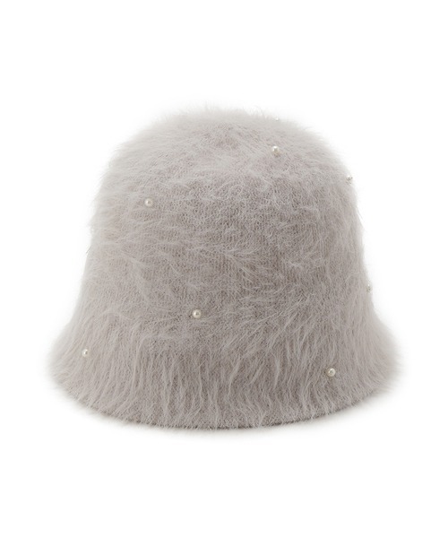 SNIDEL（スナイデル）の「レジンパールファークロシェハット（ハット・レディース・ダークグレー/ラベンダー/アイボリー・FREE）」の3枚目の写真