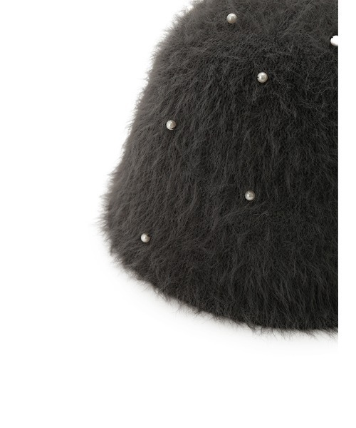 SNIDEL（スナイデル）の「レジンパールファークロシェハット（ハット・レディース・ダークグレー/ラベンダー/アイボリー・FREE）」の6枚目の写真