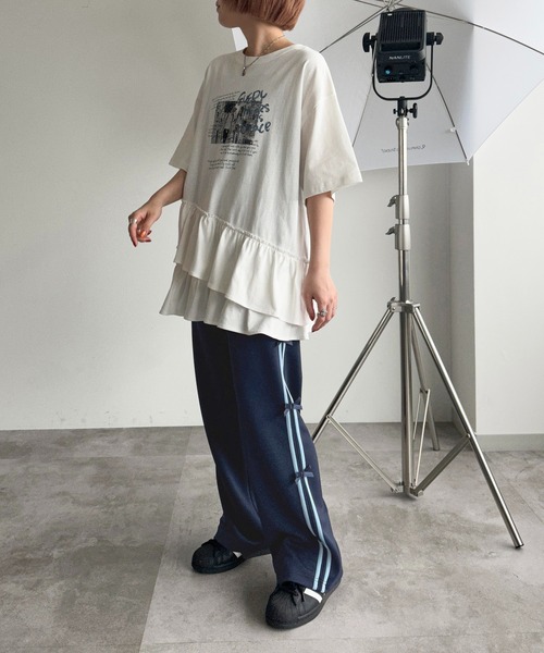 セール】裾フリルチュニックTシャツ【ZOZOTOWN限定アイテム