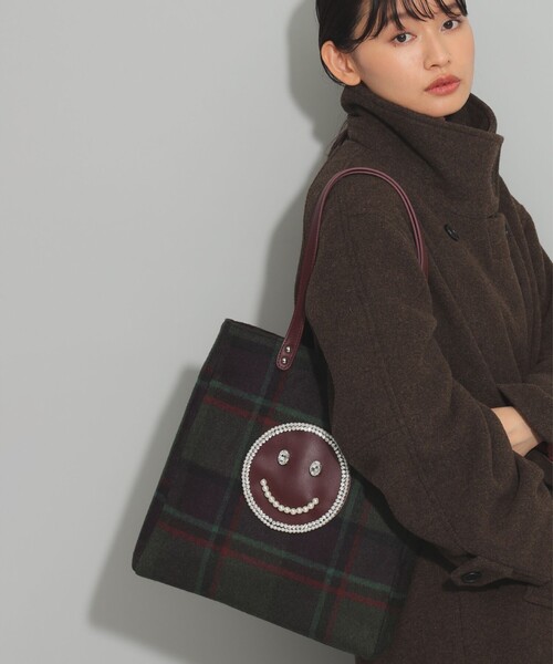 Ray BEAMS(レイビームス)の「ECODECO / 別注 チェック トートバッグ(トートバッグ・レディース・ダークグリーン/レッド・ONE SIZE)」の4枚目の写真
