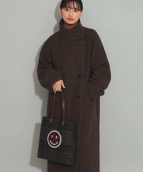 Ray BEAMS(レイビームス)の「ECODECO / 別注 チェック トートバッグ(トートバッグ・レディース・ダークグリーン/レッド・ONE SIZE)」の5枚目の写真