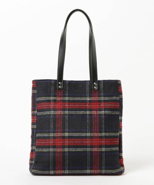 Ray BEAMS(レイビームス)の「ECODECO / 別注 チェック トートバッグ(トートバッグ・レディース・ダークグリーン/レッド・ONE SIZE)」の10枚目の写真