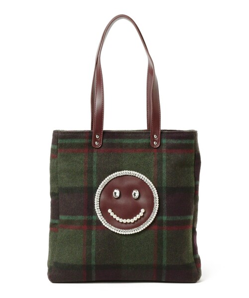Ray BEAMS(レイビームス)の「ECODECO / 別注 チェック トートバッグ(トートバッグ・レディース・ダークグリーン/レッド・ONE SIZE)」の14枚目の写真