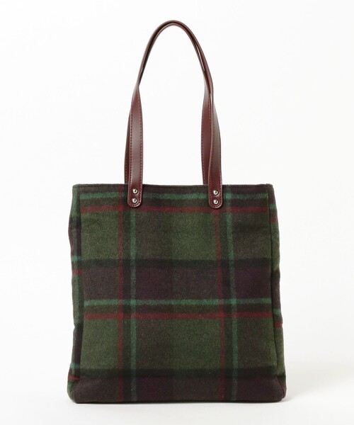 Ray BEAMS(レイビームス)の「ECODECO / 別注 チェック トートバッグ(トートバッグ・レディース・ダークグリーン/レッド・ONE SIZE)」の15枚目の写真