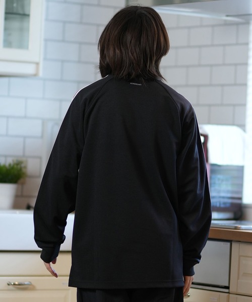 adidas/アディダス 長袖Tシャツ オーバーサイズ スリーストライプ ユニ