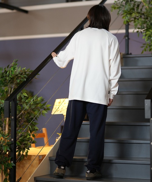 adidas/アディダス 長袖Tシャツ オーバーサイズ スリーストライプ ユニ