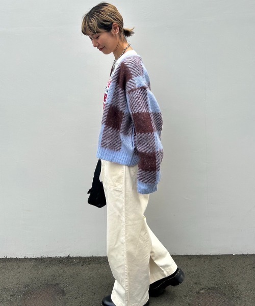 セール】various シャギーニットカーディガン（カーディガン