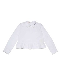 MARNI | MARNI(マルニ)Kids & Junior ワンポイントブランドロゴ長袖ペプラムシャツ(シャツ/ブラウス)