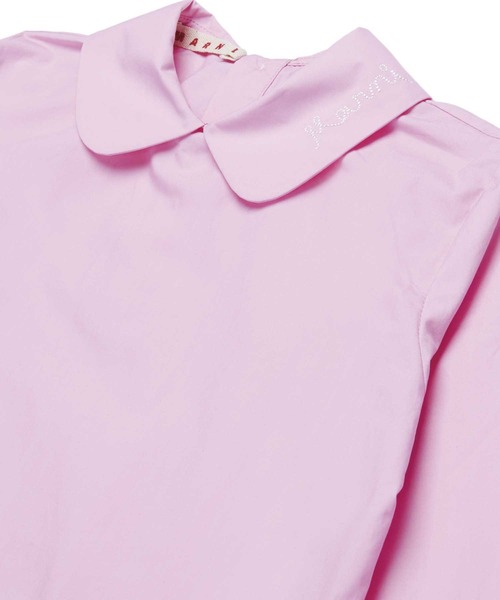 MARNI(マルニ)の「MARNI(マルニ)Kids & Junior ワンポイントブランドロゴ長袖ペプラムシャツ(シャツ/ブラウス・キッズ・ホワイト・14Y/12Y/8Y/10Y)」の7枚目の写真