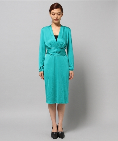 まゆりんさん専用　ISSA LONDON 　ラップドレス 長袖　未着用極美品❗ issa London ラップワンピース