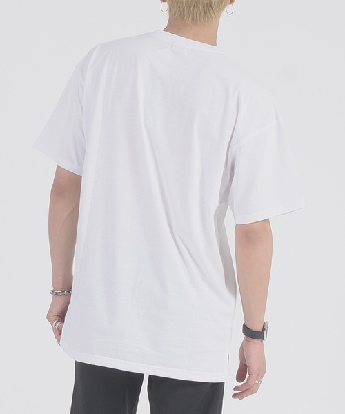 REGIEVO（レジエボ）の「【REGIEVO】 クロスラインストーンTシャツ（Tシャツ/カットソー・メンズ・オフホワイト/ブラック・LARGE/MEDIUM）」の10枚目の写真