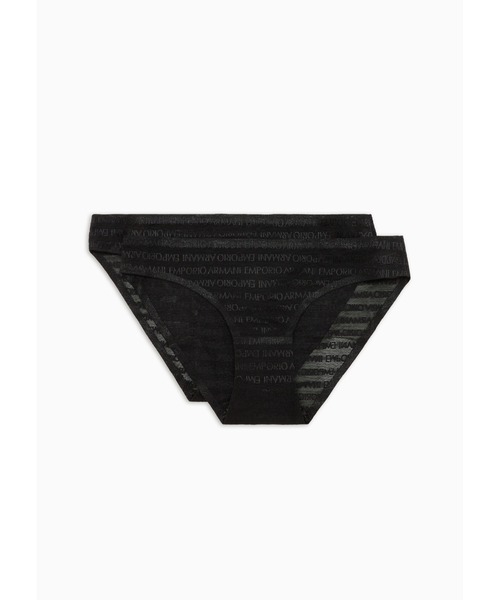 【セール】【エンポリオ アルマーニ】ASV ショーツ2枚セット 再生メッシュボンディング素材 オールオーバーレタリング（ショーツ）｜EMPORIO ARMANI（エンポリオアルマーニ）