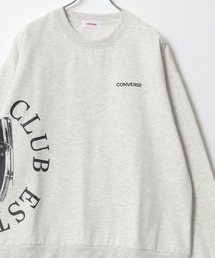 CONVERSE/コンバース 裏起毛 アイコンシューズ ロゴプリント オーバーサイズ スウェット レディース メンズ トレーナー