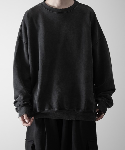 60's ペイント ダメージ スウェット RUUBON】vintage damage pigment sweat / ヴィンテージダメージ