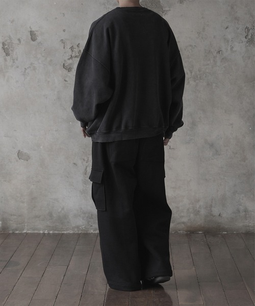 RUUBON（ルーボン）の「【RUUBON】vintage damage pigment sweat / ヴィンテージダメージピグメントスウェット（スウェット・メンズ・ライトグレー/ダークグレー・S/M/L）」の22枚目の写真