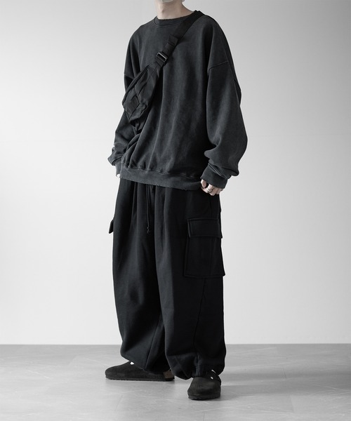 glamb ダメージスウェット RUUBON】vintage damage pigment sweat / ヴィンテージダメージ