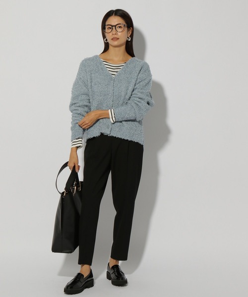 Elura(エルーラ)の「ミックスシャギーカーディガン/146320(カーディガン/ボレロ・レディース・ブルー系その他3/ダークブラウン・FREE)」の7枚目の写真