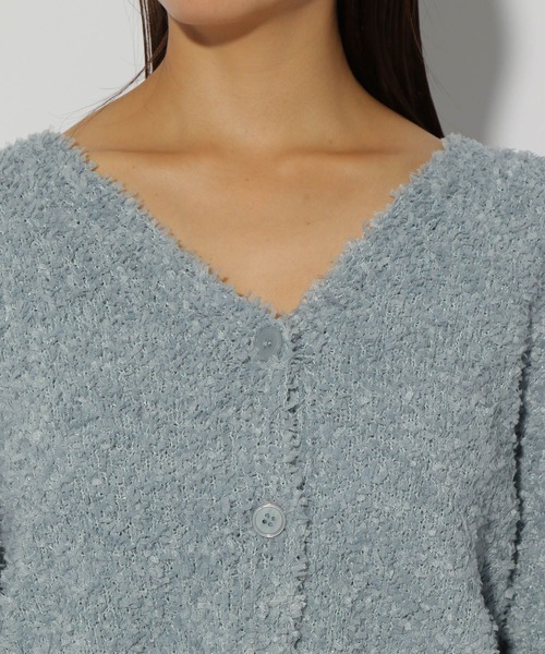 Elura(エルーラ)の「ミックスシャギーカーディガン/146320(カーディガン/ボレロ・レディース・ブルー系その他3/ダークブラウン・FREE)」の10枚目の写真