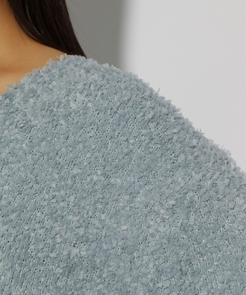 Elura(エルーラ)の「ミックスシャギーカーディガン/146320(カーディガン/ボレロ・レディース・ブルー系その他3/ダークブラウン・FREE)」の12枚目の写真