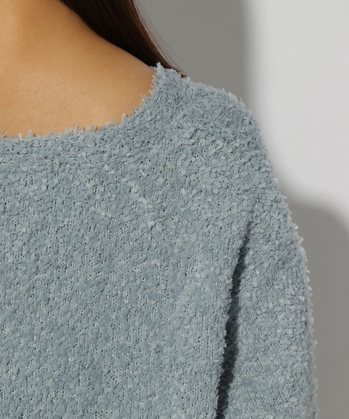 Elura(エルーラ)の「ミックスシャギーカーディガン/146320(カーディガン/ボレロ・レディース・ブルー系その他3/ダークブラウン・FREE)」の15枚目の写真