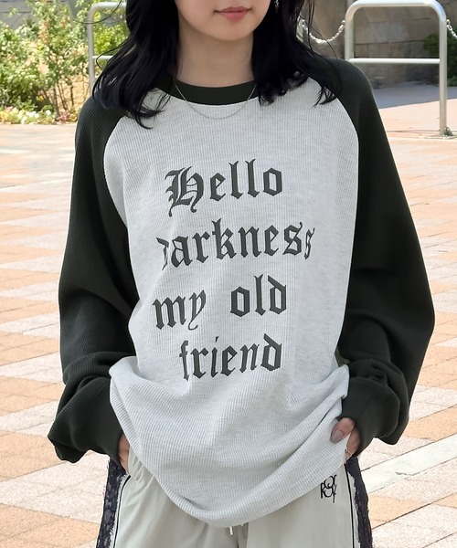 グラフィックリンガー/ラグランワッフルロンT MONO-MART│MONO