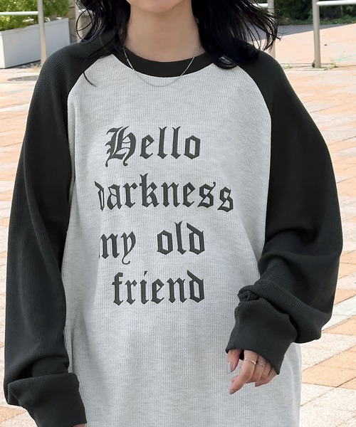 グラフィックリンガー/ラグランワッフルロンT MONO-MART│MONO-MART