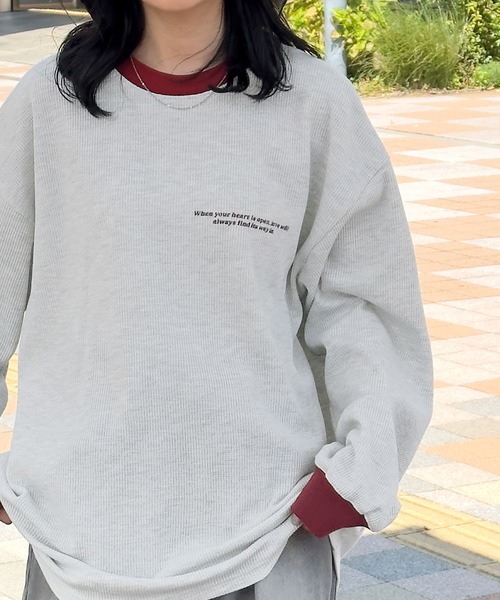 グラフィックリンガー/ラグランワッフルロンT MONO-MART│MONO