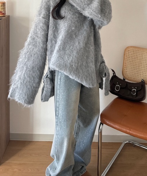 MET＊ 新品　27 迷彩デニムパンツ ビーズ装飾付き MET＊ 新品 27 迷彩デニムパンツ ビーズ装飾付き（セール