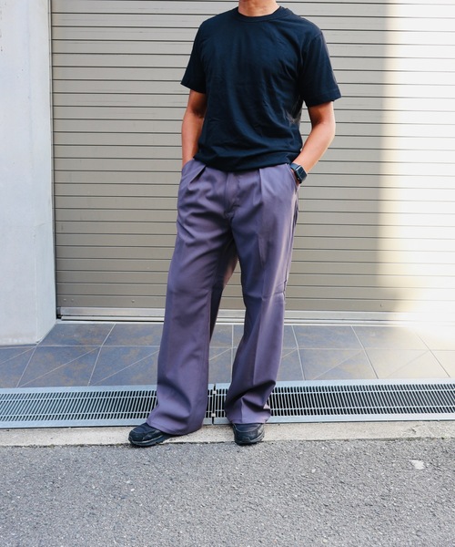 Wrangler（ラングラー）の「Wrangler/ラングラー WRANCHER/ランチャー センタープレス W1190きれいめスラックス フレアードレスパンツ（レングス74㎝）速乾梅雨にも◎（スラックス・メンズ・ベージュ/ブラウン/ブラック/グレー/アイボリー/ネイビー・MEDIUM/LARGE/X-LARGE/SMALL）」の4枚目の写真