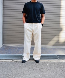 Wrangler（ラングラー）の「Wrangler/ラングラー WRANCHER/ランチャー センタープレス W1190きれいめスラックス フレアードレスパンツ（レングス74㎝）速乾梅雨にも◎（スラックス）」