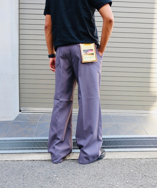 Wrangler（ラングラー）の「Wrangler/ラングラー WRANCHER/ランチャー センタープレス W1190きれいめスラックス フレアードレスパンツ（レングス74㎝）速乾梅雨にも◎（スラックス・メンズ・ベージュ/ブラウン/ブラック/グレー/アイボリー/ネイビー・MEDIUM/LARGE/X-LARGE/SMALL）」の22枚目の写真