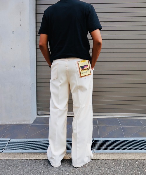 Wrangler（ラングラー）の「Wrangler/ラングラー WRANCHER/ランチャー センタープレス W1190きれいめスラックス フレアードレスパンツ（レングス74㎝）速乾梅雨にも◎（スラックス・メンズ・ベージュ/ブラウン/ブラック/グレー/アイボリー/ネイビー・MEDIUM/LARGE/X-LARGE/SMALL）」の20枚目の写真